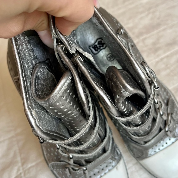 Vintage Ash Metallic Buckle Wedge Sneaker Heel - Picture 7 of 8